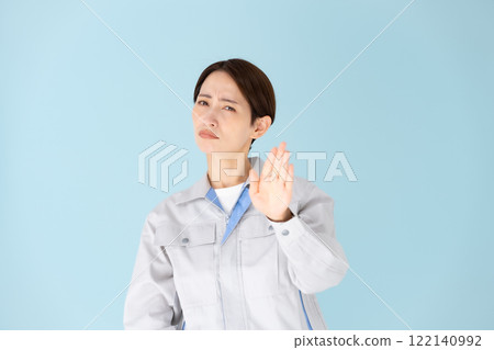 Women in work clothes not allowed 122140992