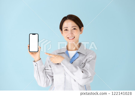 女性工作服智慧型手機 122141028