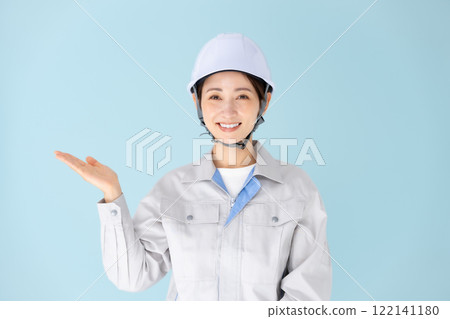 女式工作服頭盔手持 122141180