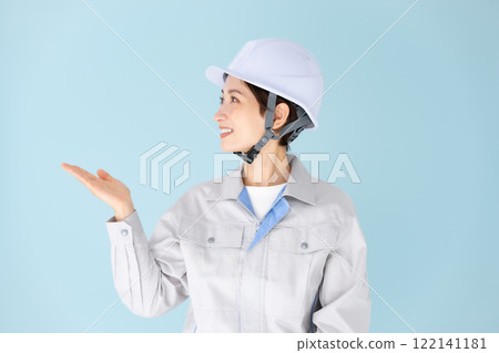 女式工作服頭盔手持 122141181