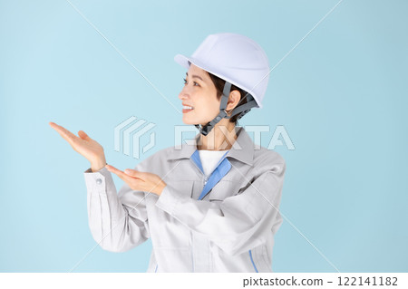 女式工作服頭盔手持 122141182