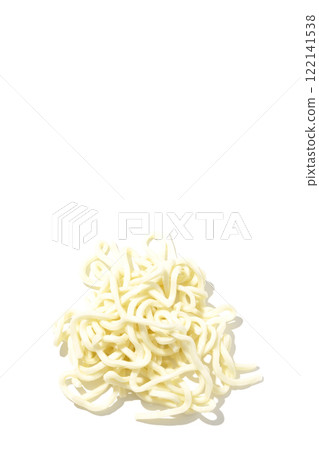 Udon noodles before boiling photographed on a white background Udon noodles before boiling photographed on a white background 122141538