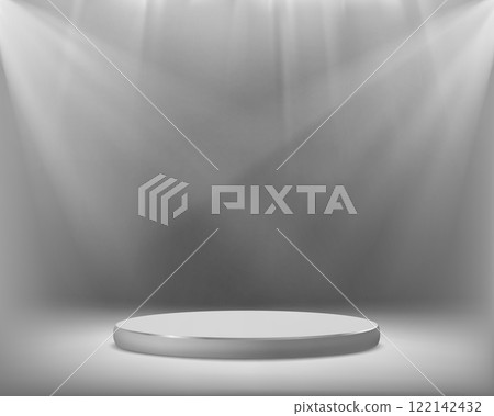 Empty podium or pedestal. Platform for presentation Empty podium or pedestal. Platform for presentation 122142432