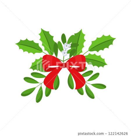 Christmas wreath design element. Winter holiday decoration. Christmas wreath design element. Winter holiday decoration. 122142626