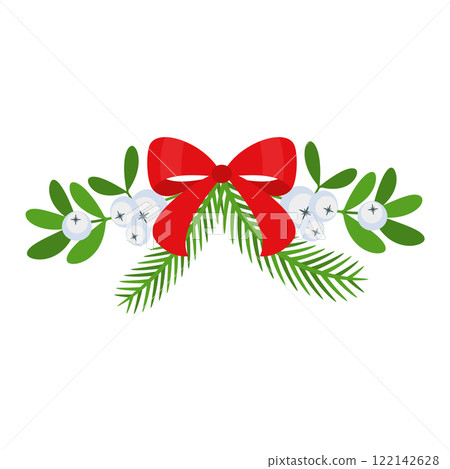 Christmas wreath design element. Winter holiday decoration. 122142628
