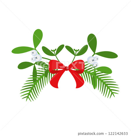 Christmas wreath design element. Winter holiday decoration. 122142633