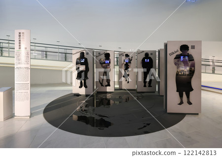 Adorned with exhibit plans, artifact photos, and a board with conservation notes, Nagasaki May 12 2024 122142813