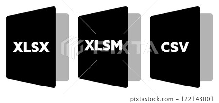 Excel file icon black Excel file icon black 122143001