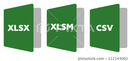Excel file icon green 122143002