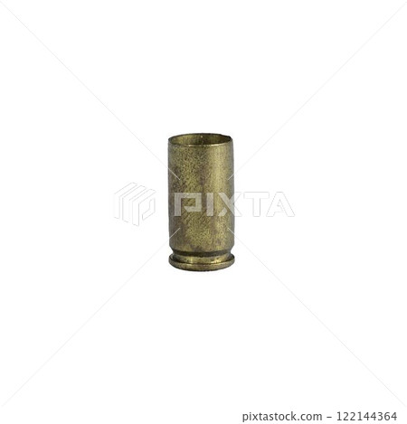 9mm cartridge case on transparent background 122144364