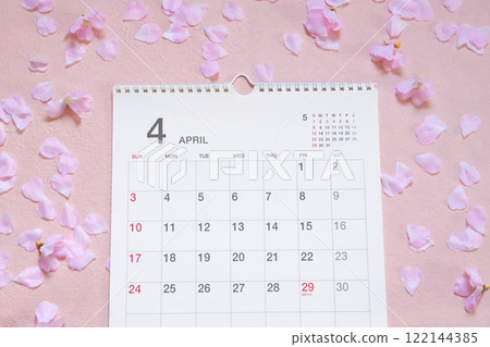 April calendar spring materials April calendar spring materials 122144385