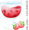 Strawberry juice or strawberry wine 122144533