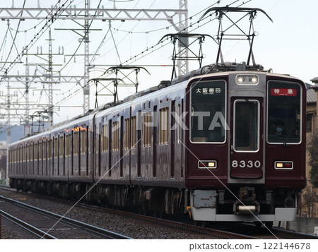 阪急8300系列特急大阪梅田有紀茨城城～南茨城（8330）雪 122144678