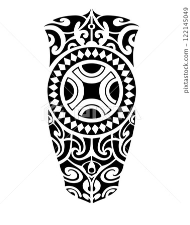 Tattoo sketch maori style for leg or shoulder. 122145049