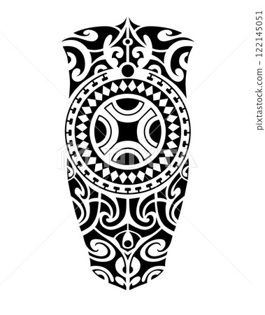 Tattoo sketch maori style for leg or shoulder. 122145051