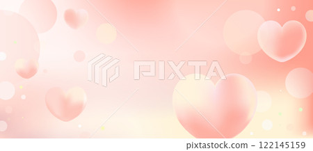 Peach hearts with bokeh for romantic love holiday wedding invites 122145159