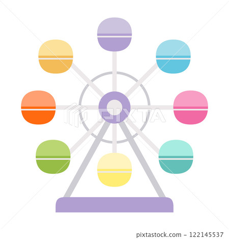ferris wheel, flat style ferris wheel, flat style 122145537
