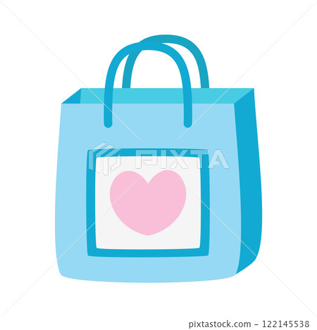 shopping bag with heart 122145538