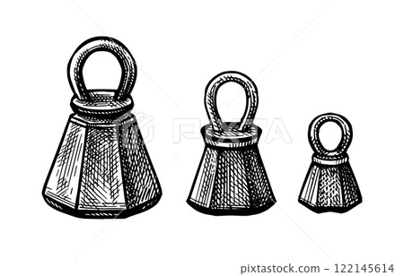 Antique weights ink sketches Antique weights ink sketches 122145614