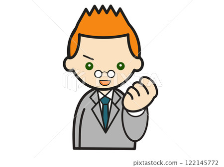 A white man in a suit doing a fist pump A white man in a suit doing a fist pump 122145772