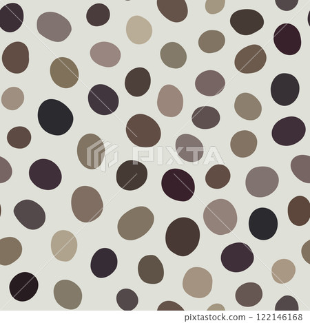 Hand Drawn Pebble Dot Pattern in Neutral Tones 122146168