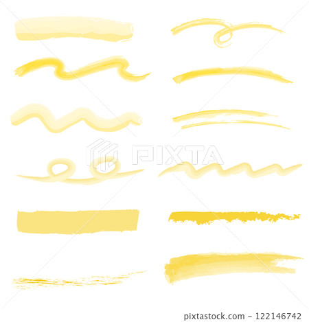 Handwritten decorative lines set red Handwritten decorative lines set red 122146742