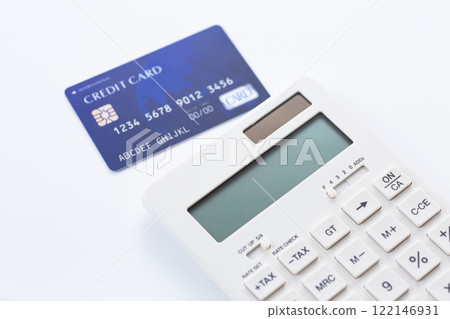 Credit card and calculator 122146931