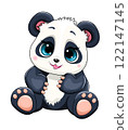 Cute baby panda 122147145