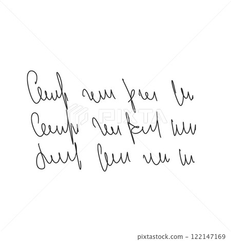 Handwritten scribble poem letter. Freehand text verse note. Unreadable doodle rough draft write by pen isolated on white background. Illegible cursive script message. Vector hand drawn illustration. Handwritten scribble poem letter. Freehand text verse note. Unreadable doodle rough draft write by pen isolated on white background. Illegible cursive script message. Vector hand drawn illustration. 122147169