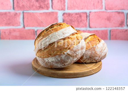 Homemade Baked Sourdough Bread. Homemade Baked Sourdough Bread. 122148357