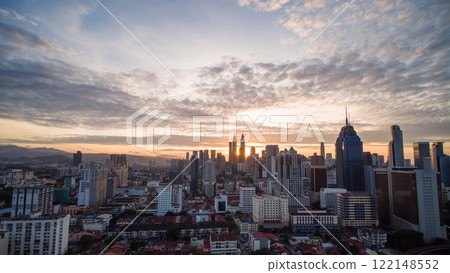 Beautiful sunrise in the capital of Malaysia kuala lumpur. Beautiful sunrise in the capital of Malaysia kuala lumpur. 122148552