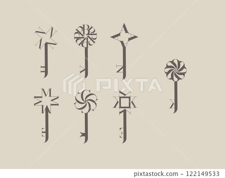Key graphic art collection beige Key graphic art collection beige 122149533
