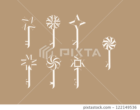 Key graphic art collection brown 122149536