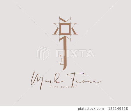 Key stylized live journal label design 122149538