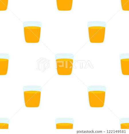 glass of fruit juice seamless pattern 122149581