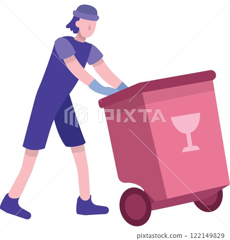Trash recycle vector glass waste sorting icon 122149829