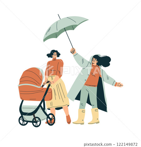 Storm with Woman Character Struggle with Umbrella in Hurricane Vector Illustration Storm with Woman Character Struggle with Umbrella in Hurricane Vector Illustration 122149872