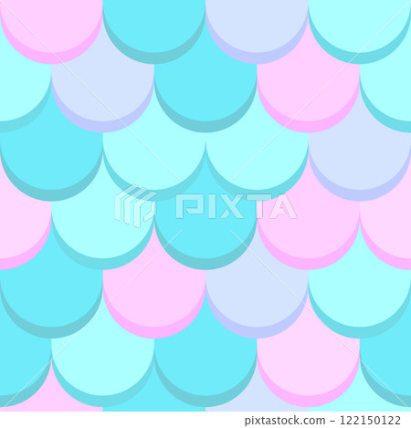 Seamless pattern with scaly fish. Image of underwater surface of marine creatures. 122150122