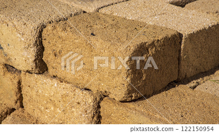 sand brick, masonry with the bricks 122150954