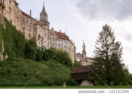 Sigmaringen, Germany - located in the Black Forest, very close to the source of the river Danube, Sigmaringen is famous for its Medieval fortress Sigmaringen, Germany - located in the Black Forest, very close to the source of the river Danube, Sigmaringen is famous for its Medieval fortress 122151204