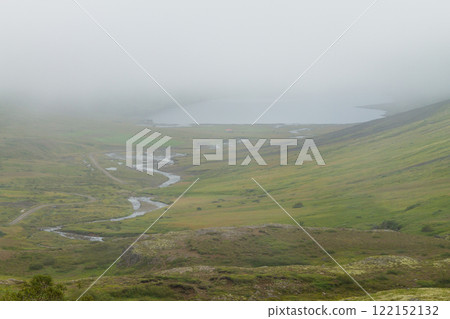 Mjoifjordur rural landscape, east Iceland. Icelandic panorama Mjoifjordur rural landscape, east Iceland. Icelandic panorama 122152132