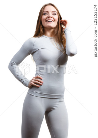 Fit woman in thermolinen underwear 122152174