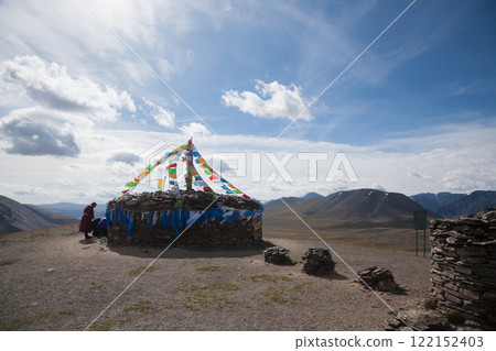Presidential ovoo in Altai Tavan Bogd National Park, Mongolia 122152403