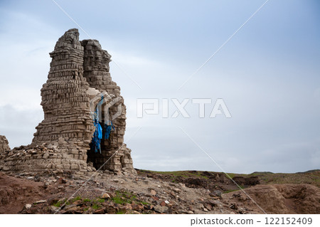 Ongi monastery ruins view, Mongolia landmark 122152409