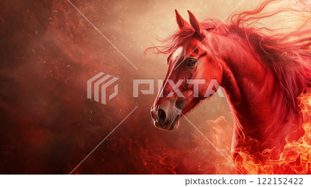 beautiful fire horse symbol of asian chinese new year 2026 beautiful fire horse symbol of asian chinese new year 2026 122152422