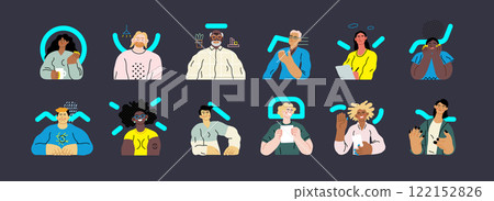 Creative Workspace: Video Conference, modern flat vector concept illustration of person engaging in virtual business meeting Connectivity, collaboration, digital interaction, remote work, productivity Creative Workspace: Video Conference, modern flat vector concept illustration of person engaging in virtual business meeting Connectivity, collaboration, digital interaction, remote work, productivity 122152826