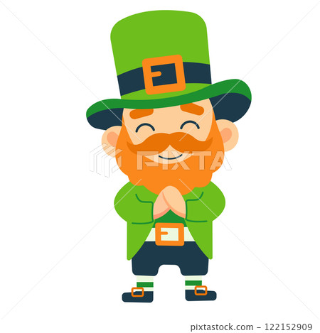 Cartoon happy leprechaun.Vector illustration of St. Patrick's Day Cartoon happy leprechaun.Vector illustration of St. Patrick's Day 122152909