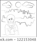 Big city.African American Woman Drinking Coffee or Tea 122153048