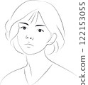 Elegant and Modern Line Art Portraits of Women Minimalist Female Faces and Profiles for Contemporary Branding, and Social Media 122153055