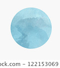 Blue watercolor abstraction. Round spot. Design. 122153069